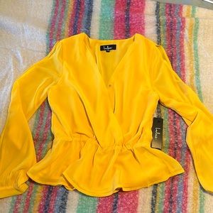 Lulus yellow blouse